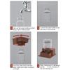 Multifunctional Transparent Reptiles Water Bowl Automatic Refill Function Reptiles Multi Level Design