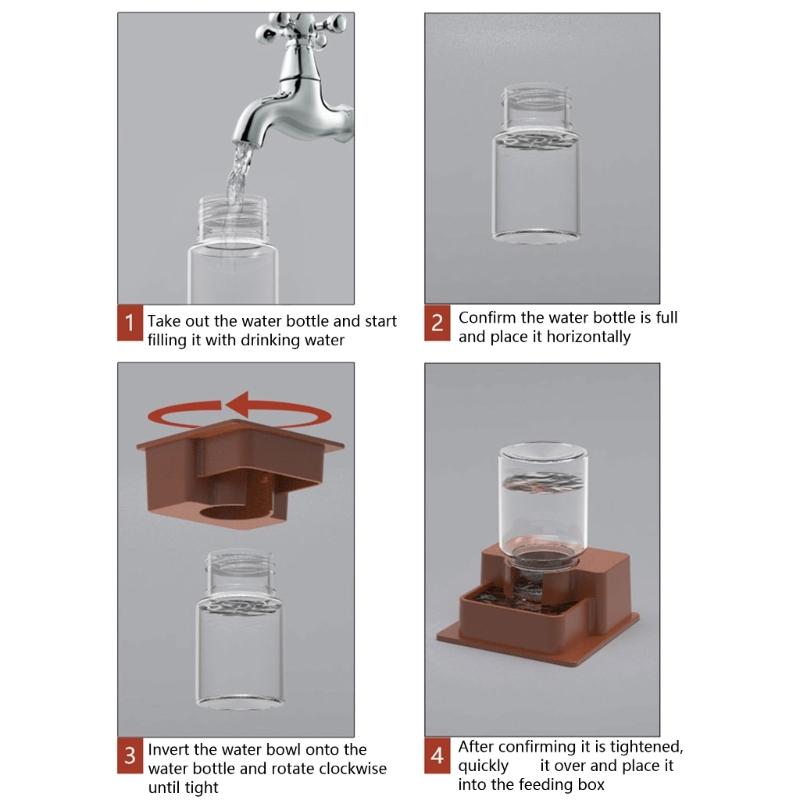 Multifunctional Transparent Reptiles Water Bowl Automatic Refill Function Reptiles Multi Level Design