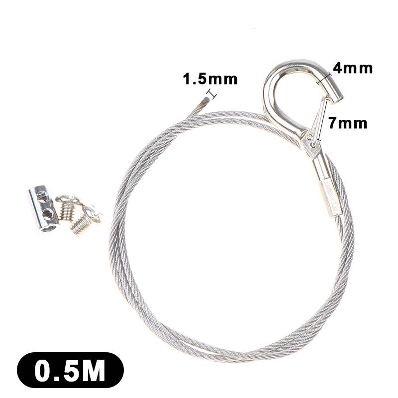Locking Stainless Steel Wire Rope Adjustable Retractable Suspension Lanyard for Industrial Equipment Hanging Work