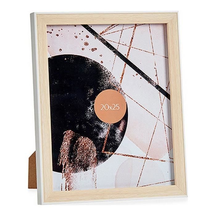Cadre photo - Blanc - Plastique - Verre - 20 x 25 cm