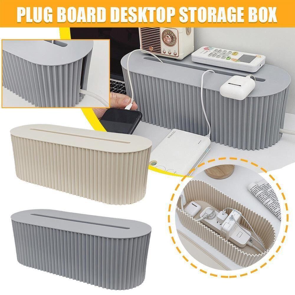 Data Cable Organizer Plug Board Desktop Storage Box Cordboard Desktop Organizer Wire Winder Box