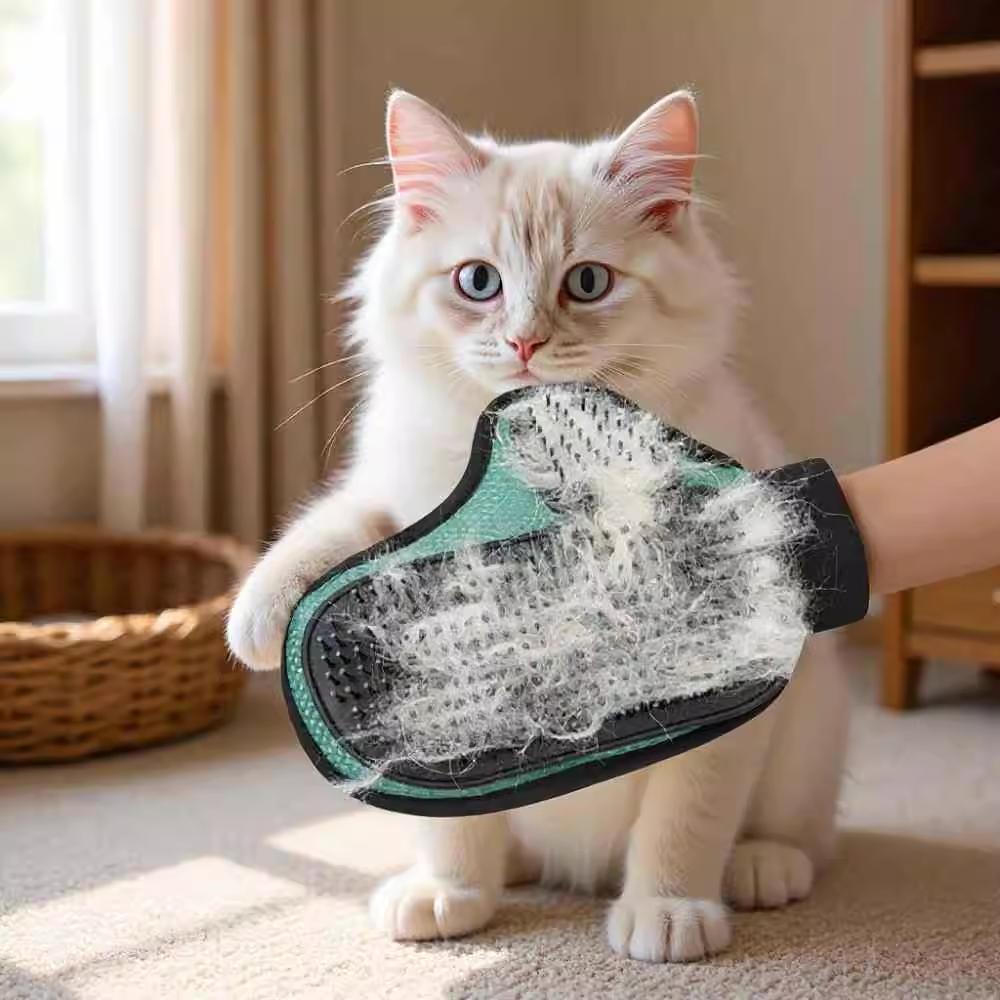 Pet Bathing Gloves, Dog Double-Sided Cleaning & Massage Brush, Cat Grooming Massage Brush, Pet Supplies