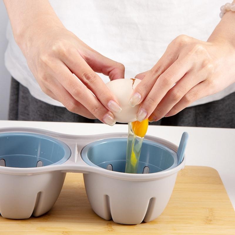 Convenient Microwave Safe Eggs Steamer Quick Steam Eggs Using Plastic Texture Suitable for Students Office Worker