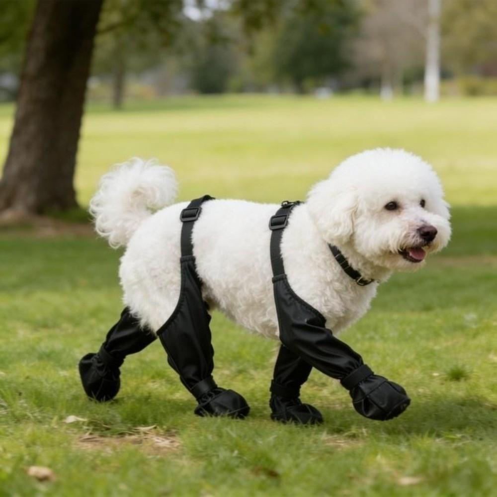 Non-Slip Pet Shoe Covers Adjustable Outdoor Dog Shoes Dog Booties Dog Rain Shoes Outdoor Walking