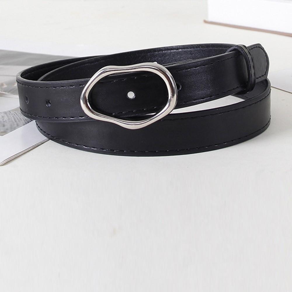 

PU Leather Waistband Irregular Snap-buckle Waist Strap Fashion Waist Belt Jeans Dress Accessories чорний