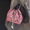 Versatile Niche Bag Women's 2025 New Fashion Sequined Bucket Bag High-end Versatile Chain Shoulder Dinner Bag