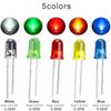 F3/5MM LED Lamp Beads: Multi-Color Assorted Light Emitting Diodes (Red, Green, Blue, Yellow, White) Boxed Set