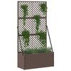 Garden Trellis Planter Brown 70 X 30 X 135 Cm Metal