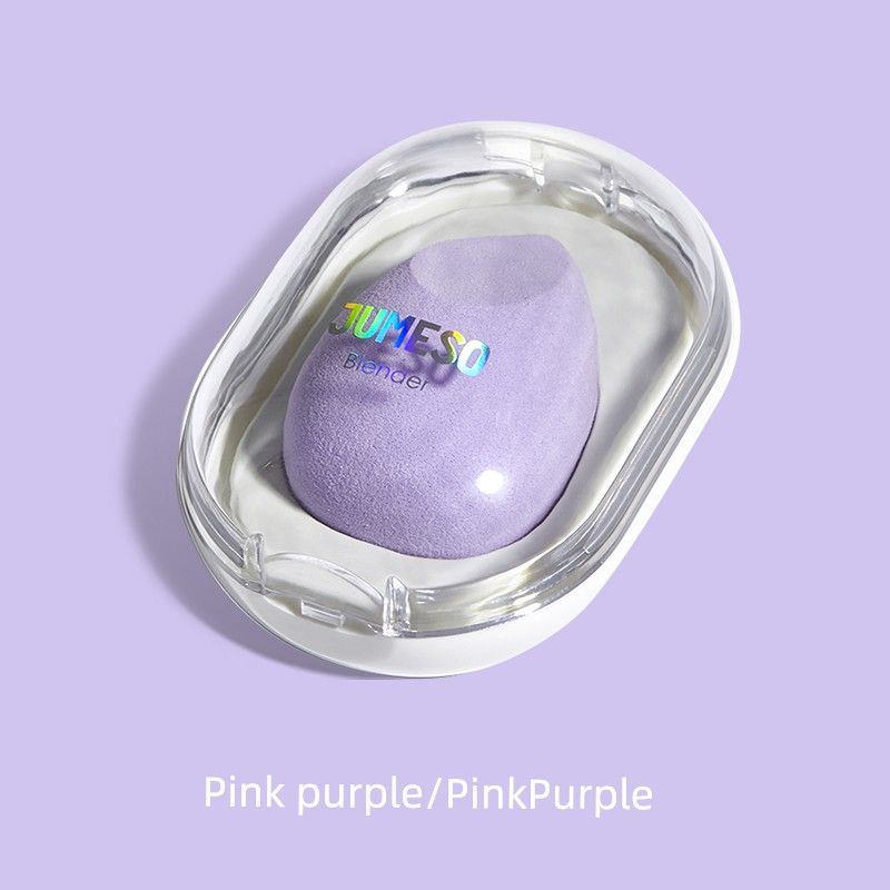 

Jumeso Стойкий макияж Косметическое яйцо Мягкий бьюти-блендер Влажный и сухой Двусторонний спонж Кушон Мягкие нежные инструменты для макияжа Pink purple