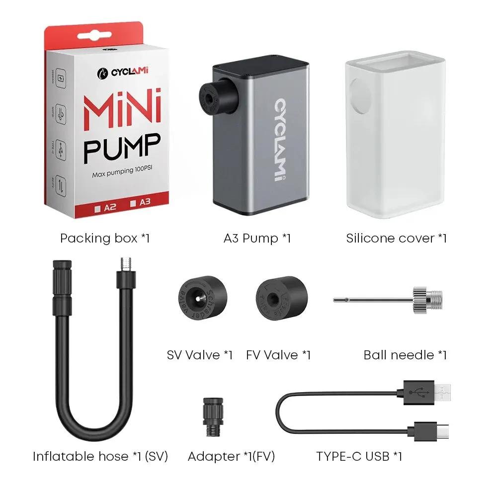 Mini Electric Air Pump Portable Bicycle Lightweight Tire Inflator Outdoor Road Mountain Bike Electric Air Pump Riding Equipment