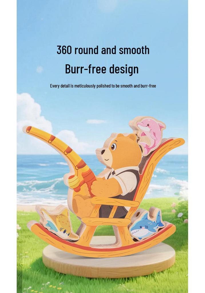 Little Bear Fishing Stacking Blocks - Educational Toy for Children
