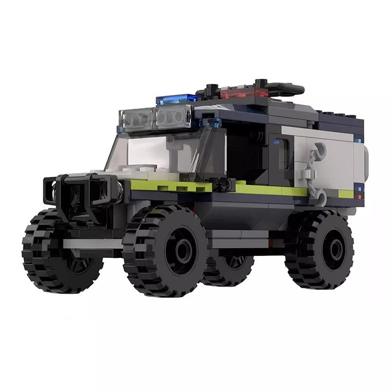 

Fit MOC City Police Car 4x4 Off-Road Ambulance Rescue Renault Master VSAV Fiated Ducato III Fire Truck Sets Building Blocks Toys