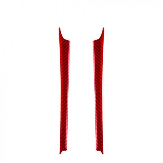 Red Carbon Fiber Gear Shift Side Cover Trim For Mercedes-Benz C-Class W204 07-13