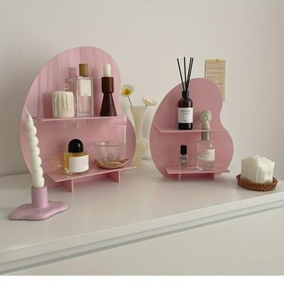 2-Layer Acrylic Desktop Display Rack, Transparent Cosmetic & Perfume Organizer Stand for Vanity Table, Aromatherapy Holder