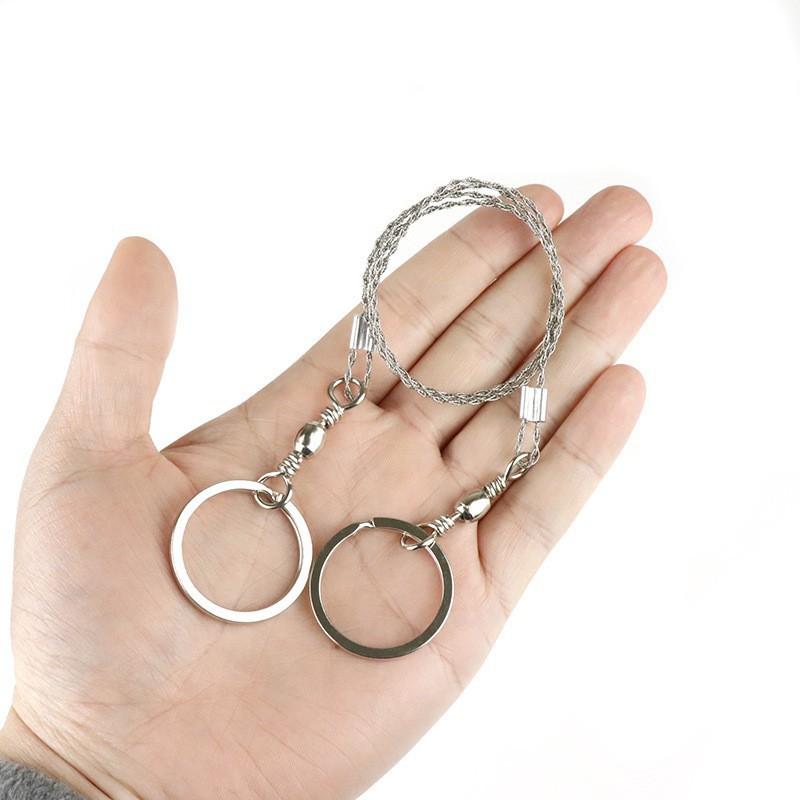 1Pc Hand-operated Wire Saw, 304 Stainless Steel, Outdoor Mountaineering Travel Camping Supplies, Survival Equipment, Saw