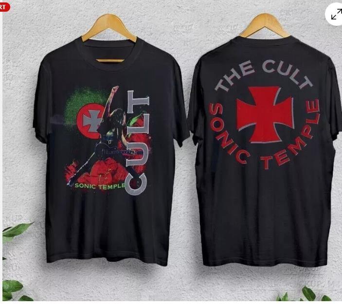 Vintage 1989 The Cult Sonic Temple T Shirt 2 Sided Cotton Mother Day Shirt