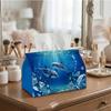 1pc Coastal Ocean Modern Tissue Box- Dolphin Underwater Blue, Made of Durable Polyester Fabric, Versatile Napkin Dispenser for Home, Vehicle, And Part