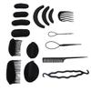 Hair Bump Inserts Tool Kit Hair Bump Sponge Padding Volume Insert Tools Styling Accessories for Girls Women 16pcs