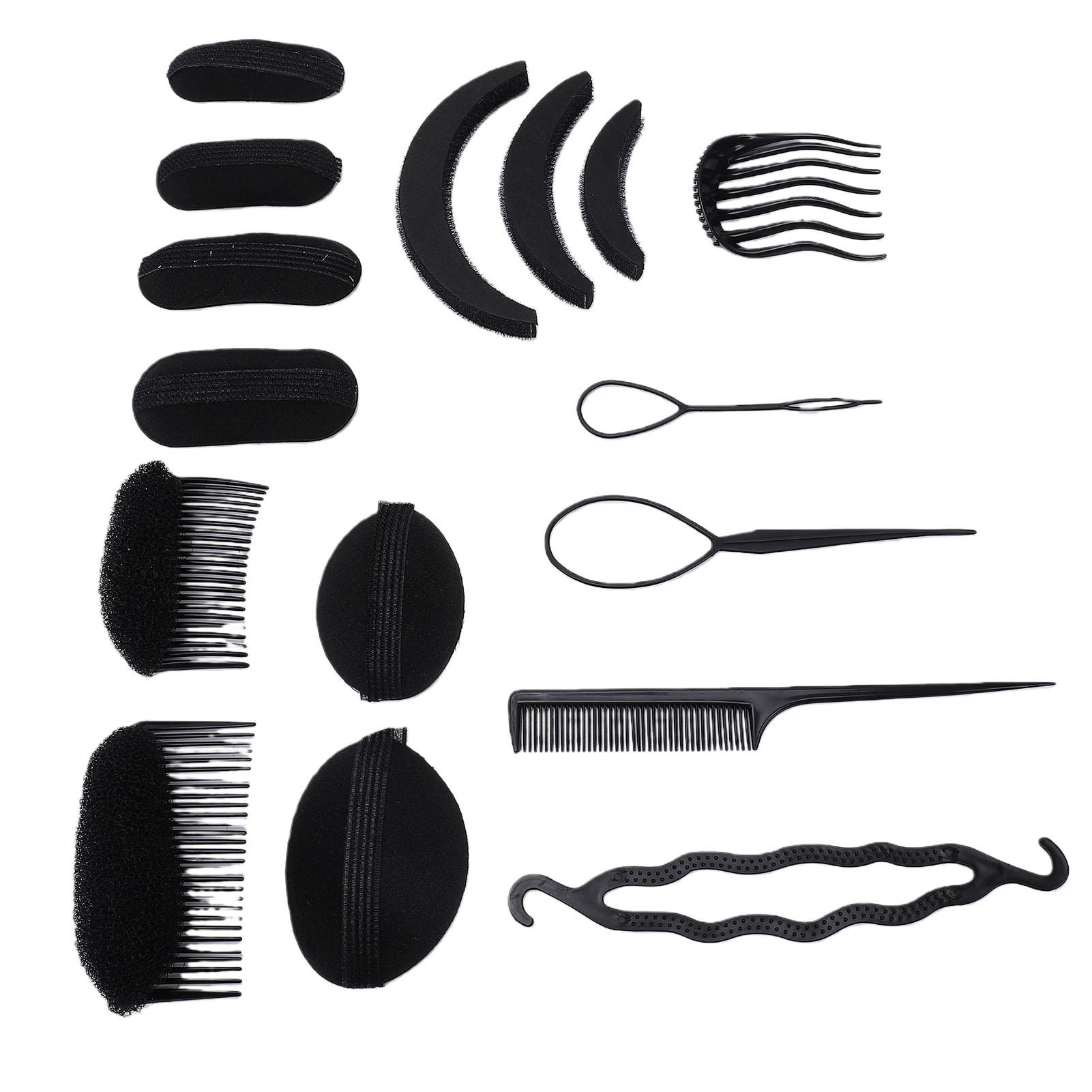 

Hair Bump Inserts Tool Kit Hair Bump Sponge Padding Volume Insert Tools Styling Accessories for Girls Women 16pcs