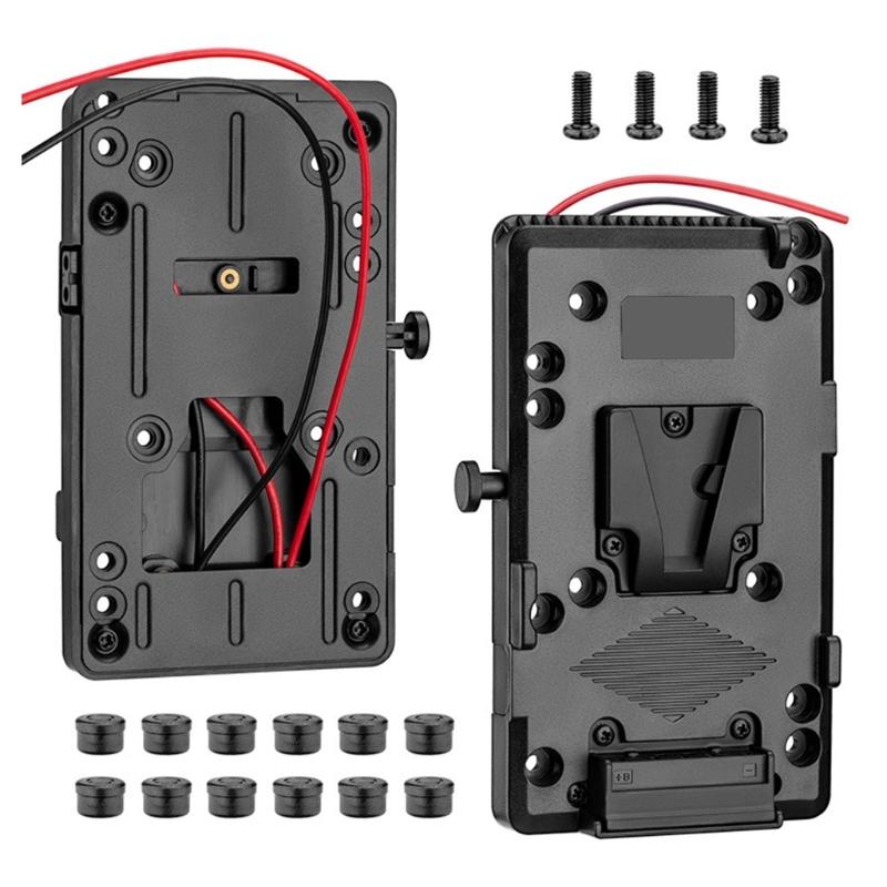 Universal V Lock Battery Plate V-mount Camera Power Supply Adapter Board for Video Cameras and Stabiliser Kits