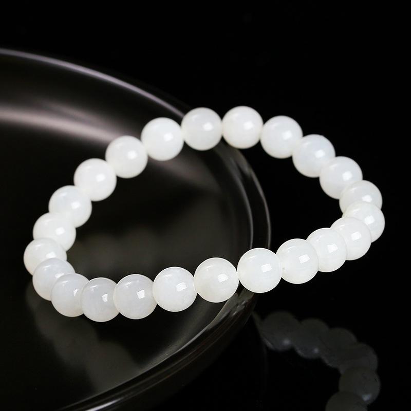Jinde Jewelry Hetian White Jade Women's Beaded Bracelet Gift