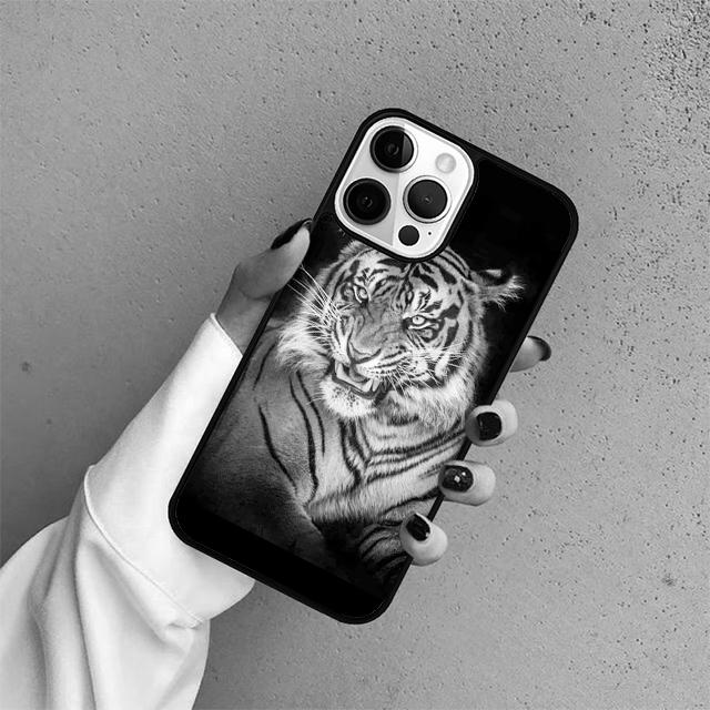 Animal White Tiger Pattern Phone Case Cover For iPhone 17 Air 15 16 14 13 12 Pro Max 11 Pro Max Plus Coque Shell