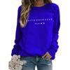 Women's Crew Neck Long Sleeve Loose Fit Sweatshirt Casual Letter Graphic Pullover