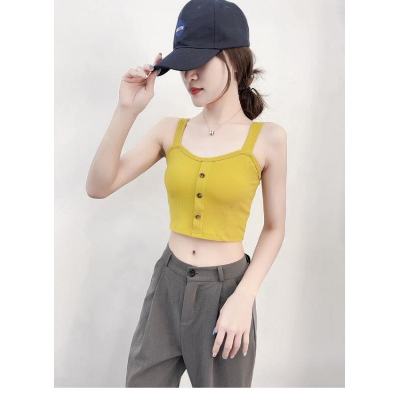 Rayon Short Padded Camisole Tank Top