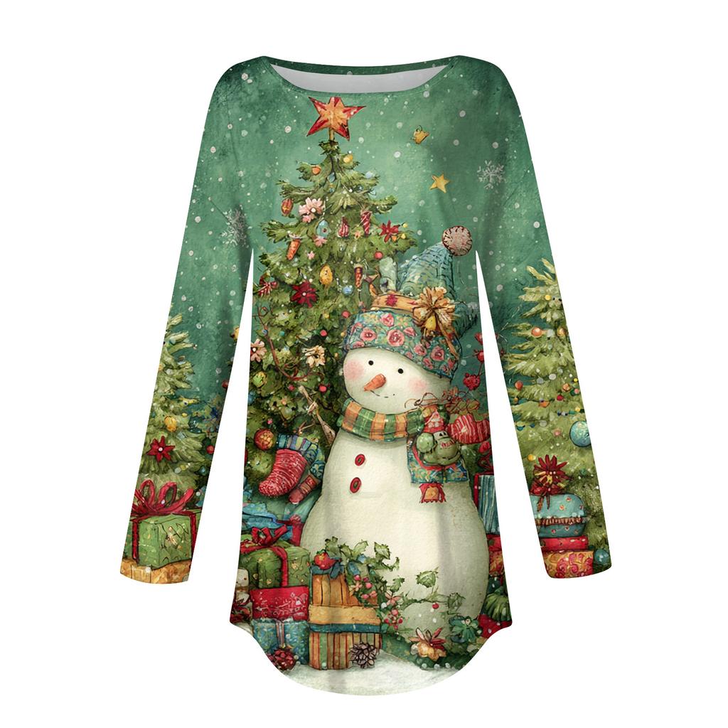 חולצות טי לנשים סתיו קז'ואל שרוול ארוך חולצות סווטשירט הדפס גרפי וינטג' טופ פולאובר יום האהבה