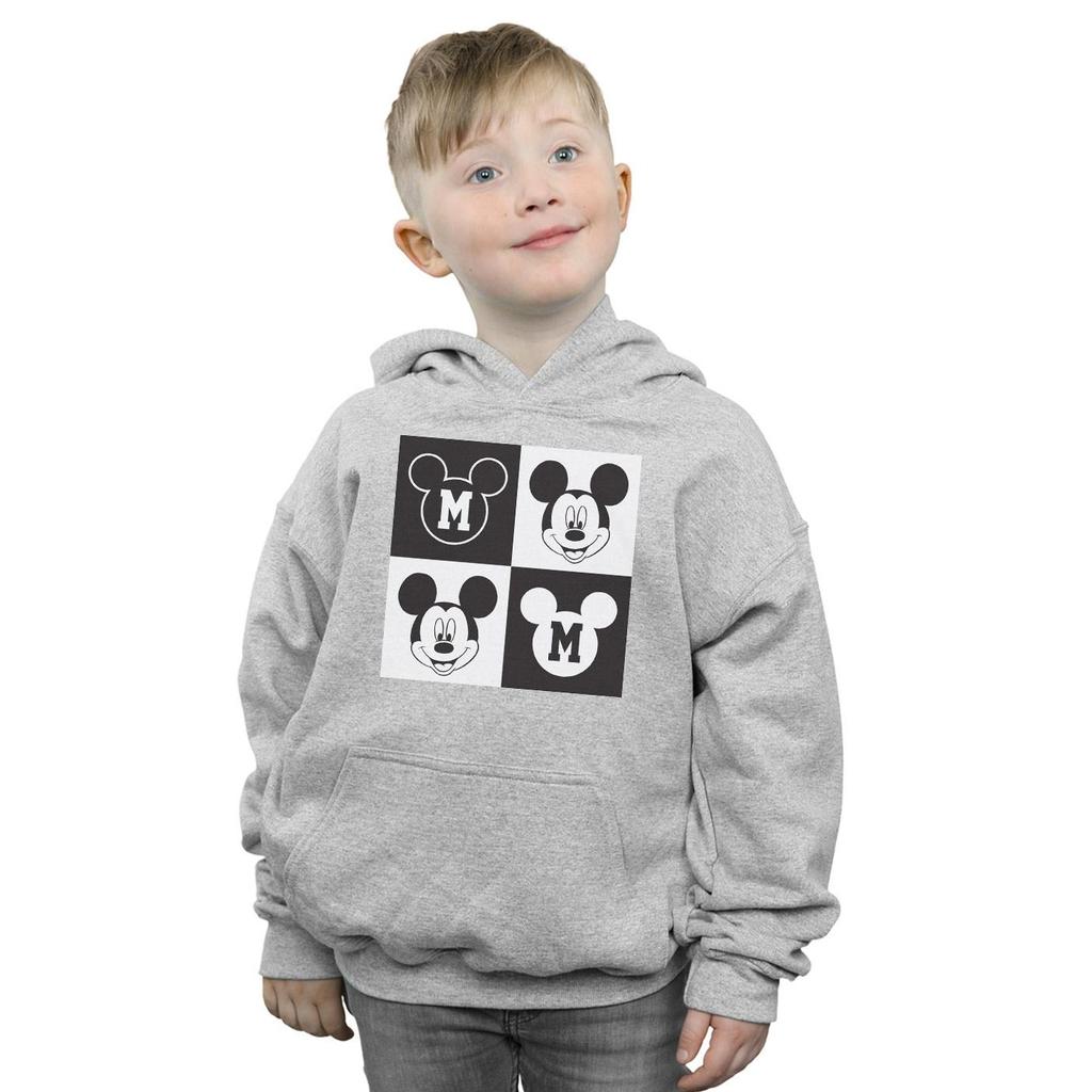 Disney Boys Mickey Mouse Smiling Squares Hoodie