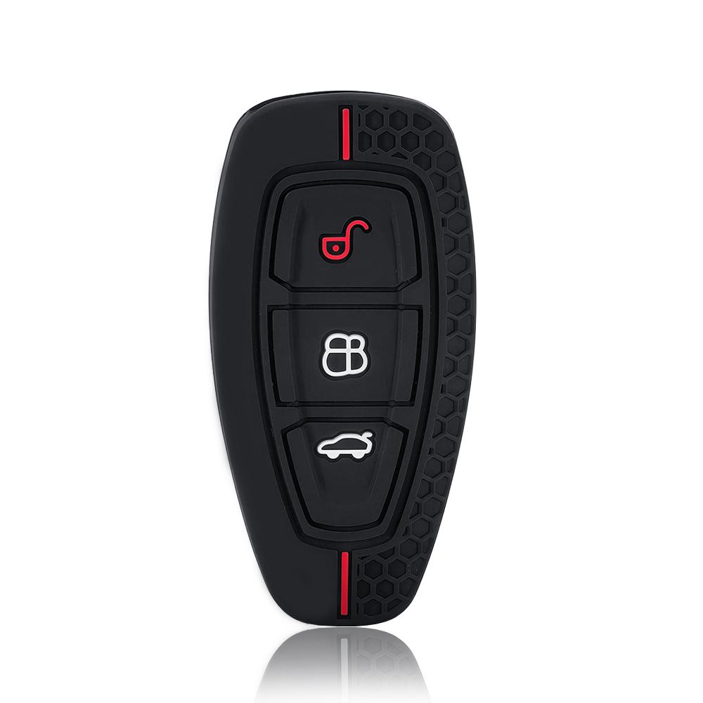 2026 New Silicone Car Key Pack for Ford ST Fiesta Focus Mondeo Ecosport Kuga Edge Escape Metallic Car Key Fob Case Accessories
