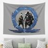 Men God Of War Kratos Game  Tapestry Wall Hanging Aesthetic Home Decoration Tapestries for Living Room Bedroom