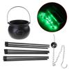 Festive Witch Cauldron Decoration Green Lighted Pot On Tripod for Terrifying Themes Adult Halloween Party Supplies Decor