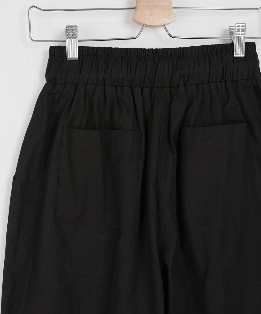 Jikeulib Elastic Waist Spandex Crooked Wide Pants