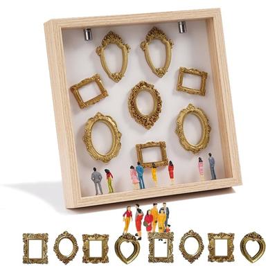 DIY Mini Museum Silhouette Box with Light Custom Photo Memory Display Case Personalized DIY Shadow Box Frame Kit with Mini Frames for Anniversary Home