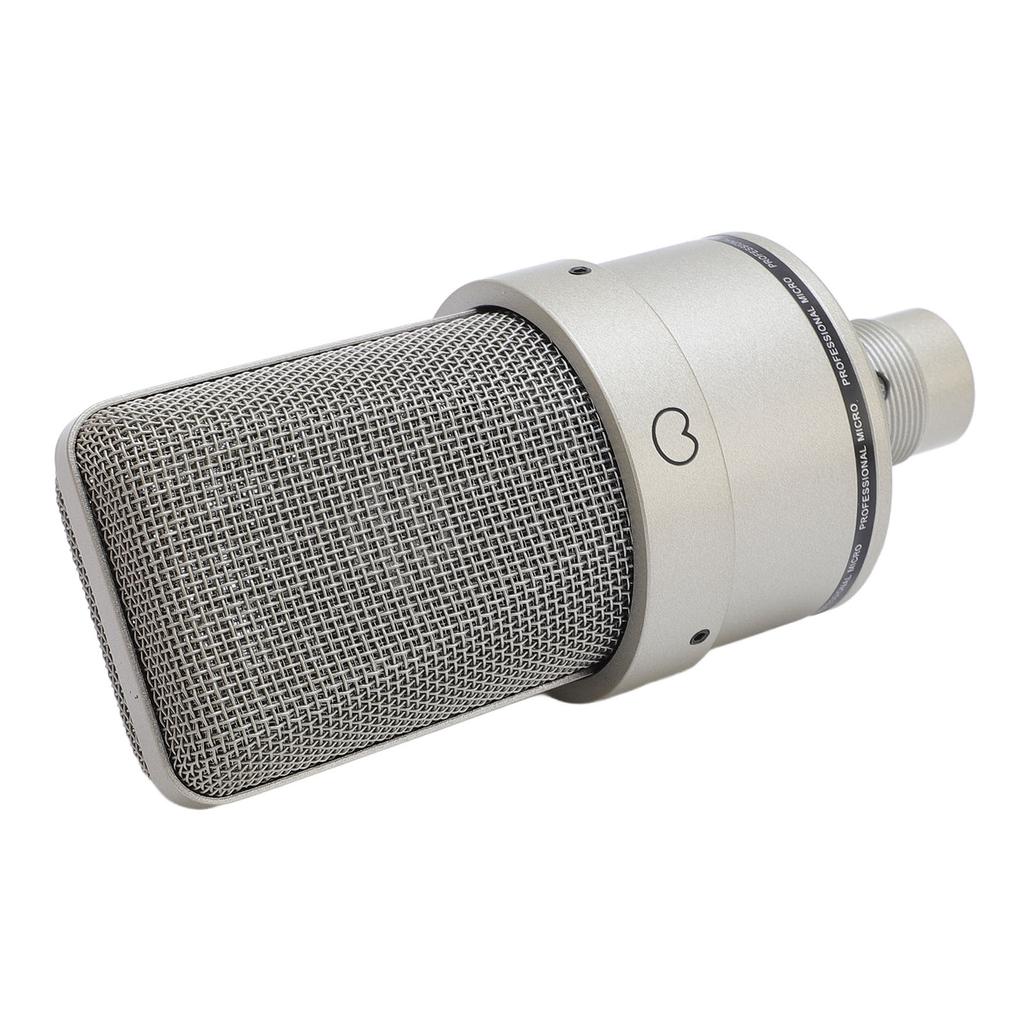 Studio Condenser Microphone 26mm Diaphragm Microphone with Shock Mount XLR Cable Windscreen for Recording Podcasting