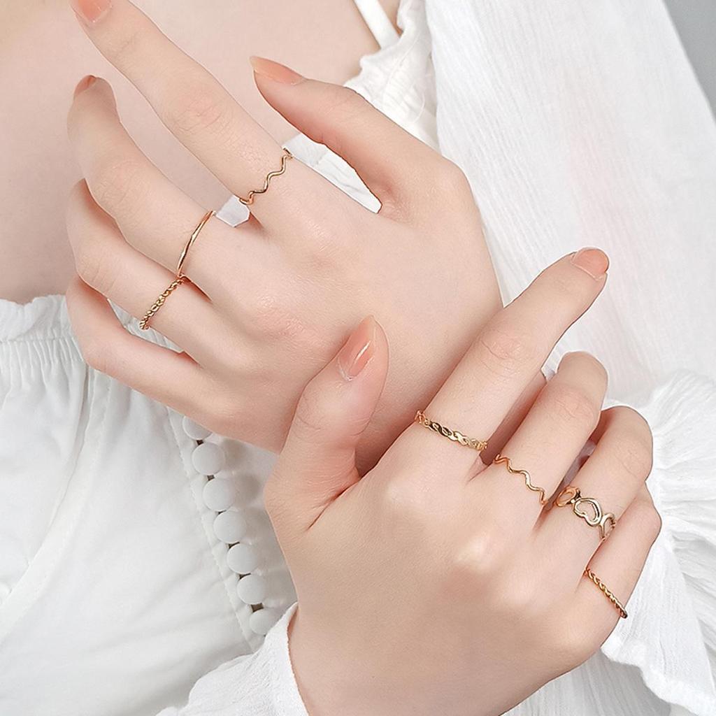 Retro Love Ring Set: 22-Piece European & American Multi-Joint Design for Women