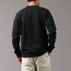 Converse Herbst Fleece Sweatshirt mit Sagara-Stickerei und American Casual Größe LL Herren Patch, Stil, Schwarz,