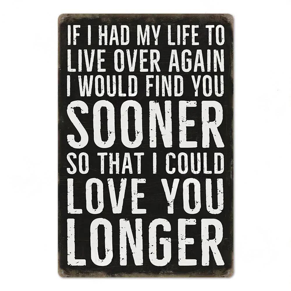 Sentence Vintage Plaque Metal Tin Signs Posters Decor Retro Wall Art Room Decoration for Home Family Bar Club