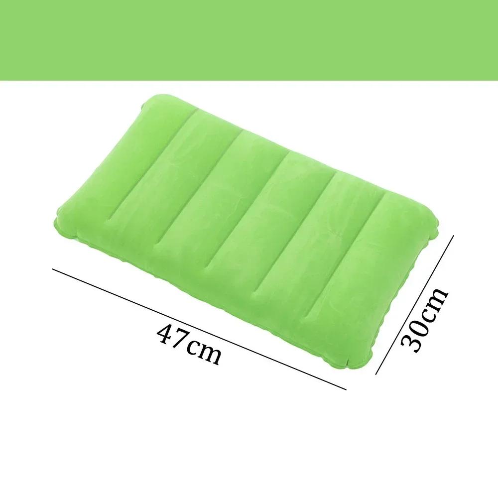 Air Cushion Pillows Outdoor Camping Sleep Cushion Folding Square Lnflatable Pillows Travel Backrest Plane Head Rest Big