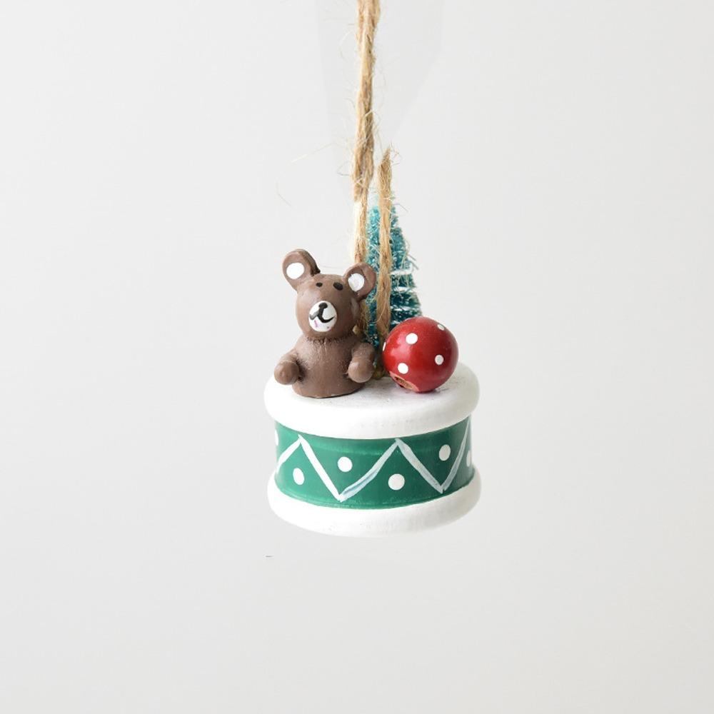 

Bear Christmas Snowman Pendant Handmade Christmas Tree Decoration Shop Display Bear