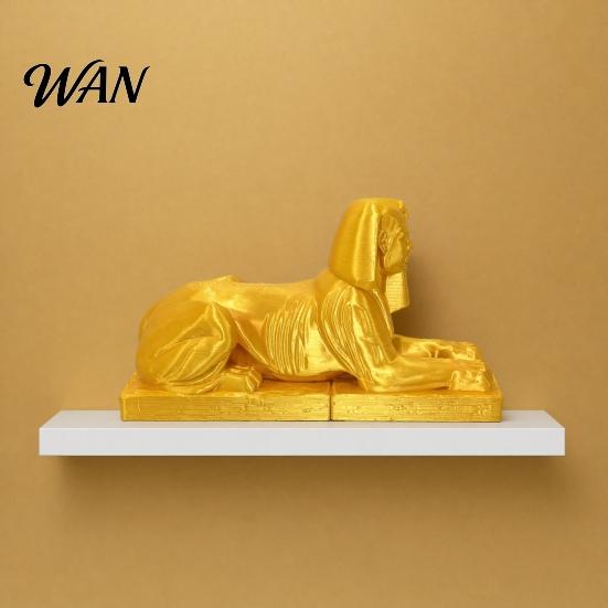 Ancient Egypt Statue Egyptian Sphinx Collectible Figurine, 3D Printed Mini Statue, Office Desk Decoration Vintage Souvenir Ornament for Home