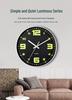 12-Inch Silent Luminous Quartz Wall Clock - Plastic, Creative Design, Popular Item