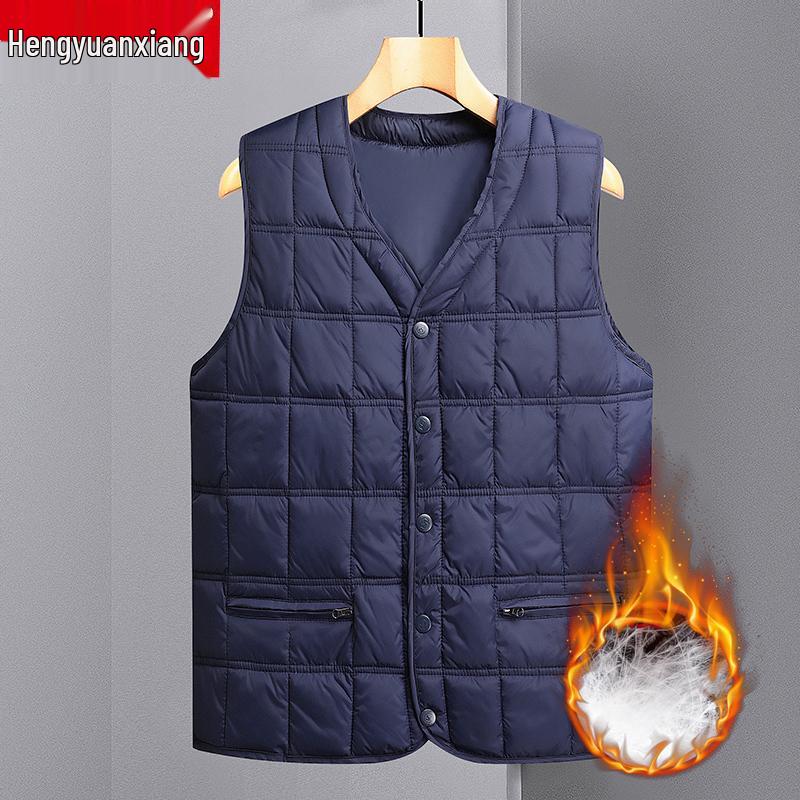 Men's Autumn/Winter Sleeveless Down Vest - Middle-aged Style