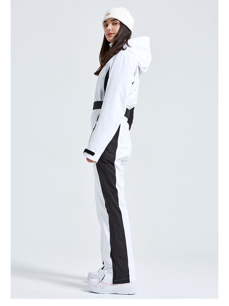 2025 Women's Slimming Waterproof One-Piece Ski Suit for Winter Outdoor Activities