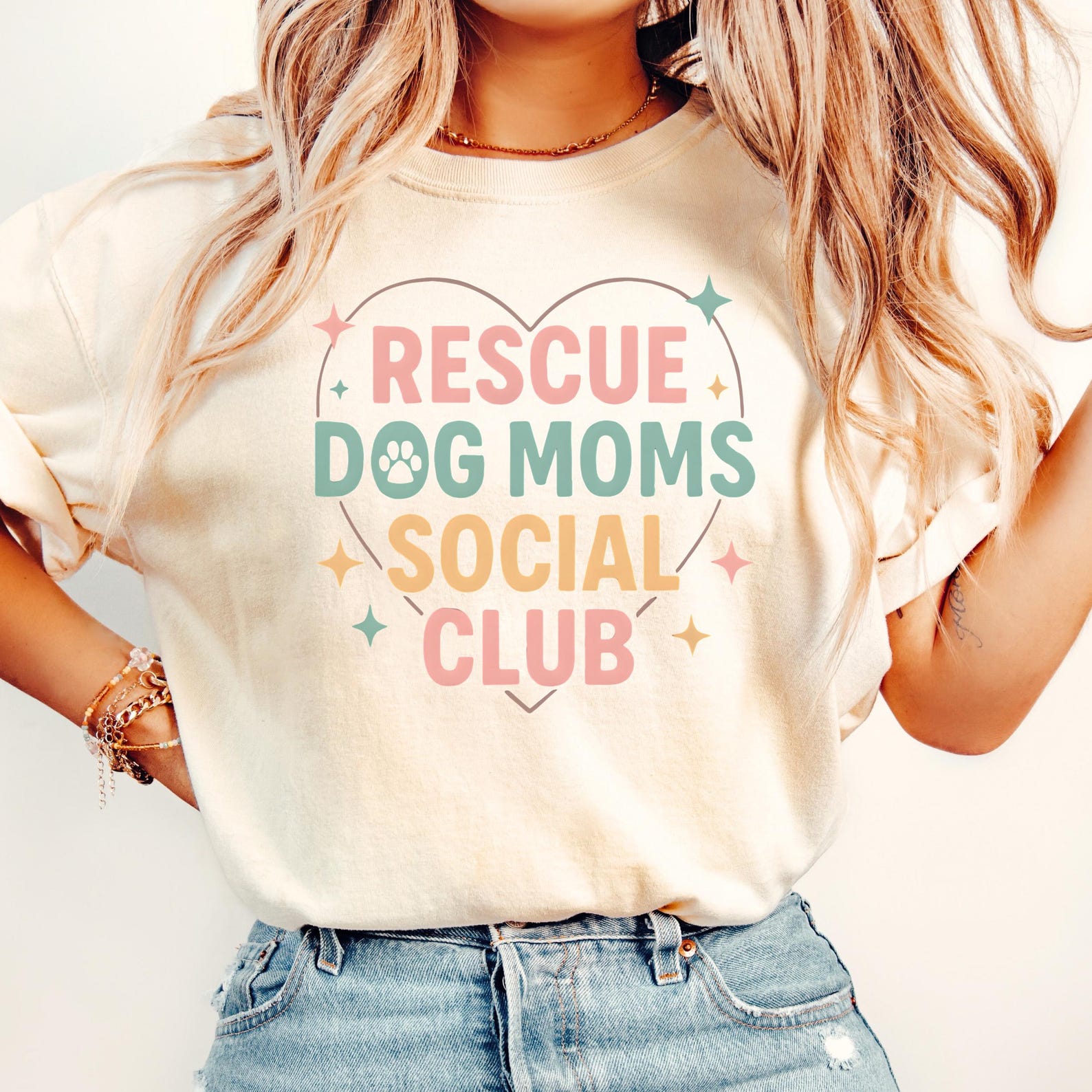 Comfort Colors Adopt Rescue Dog Shirt: Dog Lover Gift S