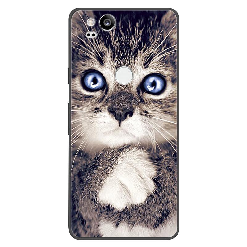 For Google Pixel 2 Case Soft Black Silicone Bumper Butterfly Phone Cover for Googe Pixel2 2XL Pixel2XL 2 Cases Fundas Coque