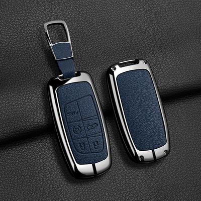 Zinc Alloy Leather Car Key Case Cover Shell For Dodge Ram 1500 Journey Charger Dart Challenger Durango Auto Keychain Accessories