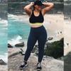 Leggings Übergröße Yogahose Fitnessfreundlich Hochtailliert Nacktgefühl Po-Hebend Laufen Sportleggings