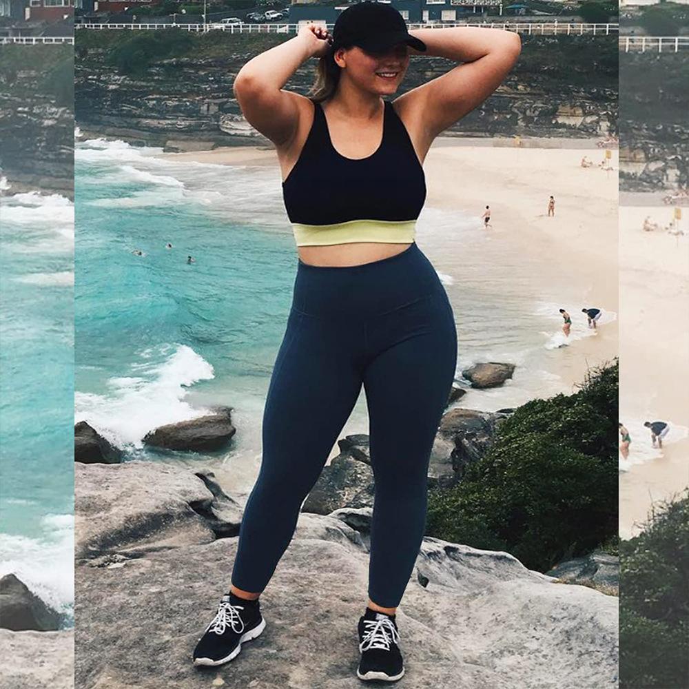 Leggings Übergröße Yogahose Fitnessfreundlich Hochtailliert Nacktgefühl Po-Hebend Laufen Sportleggings